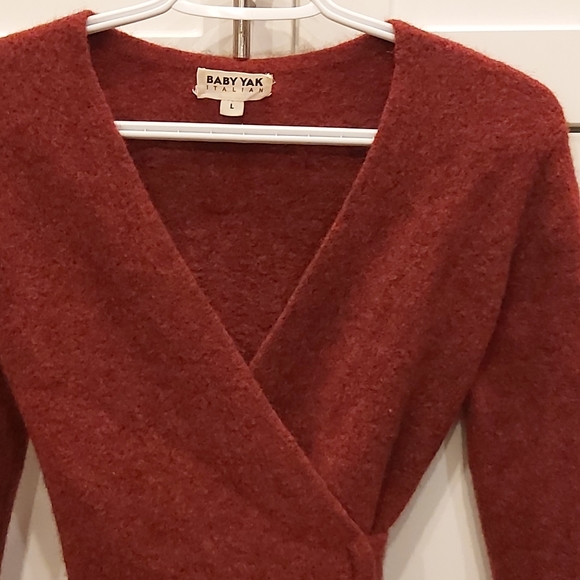 Baby Yak Dresses & Skirts - Baby Yak Italian plush knit wrap dress
